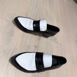 Elegant Black and White Loafers
